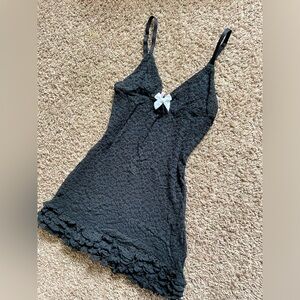 y2k victoria's secret sexy little things black lace babydoll nighty